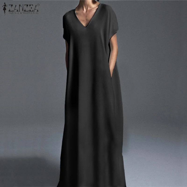 Дамска MAXI дълга рокля 21476 черен