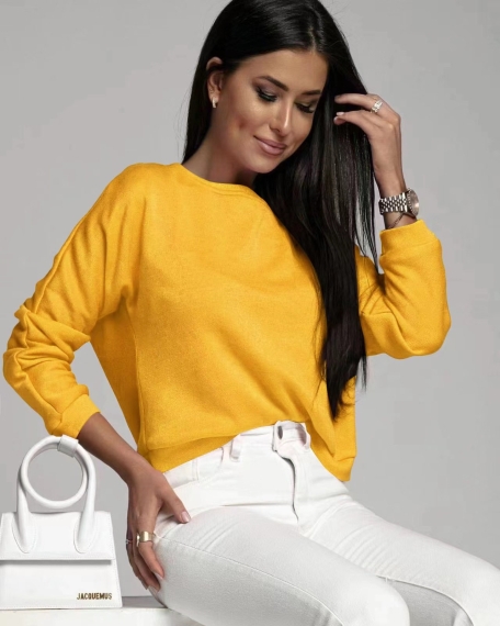 Дамска блуза с гол гръб 6753 жълт