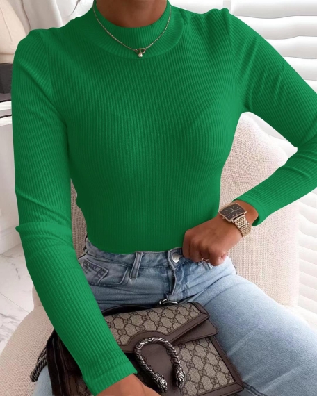 Дамска поло блуза 6862 зелен