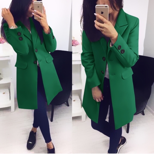 Дамско елегантно палто 6871 зелен