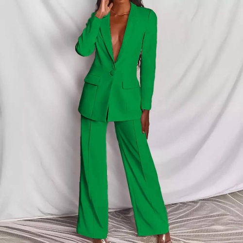 Дамски елегантен комплект 9050 зелен