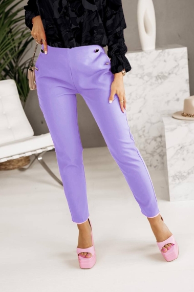 Дамски елегантен панталон A0890 светло лилав