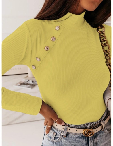 Дамска блуза с копчета AR1105 жълт