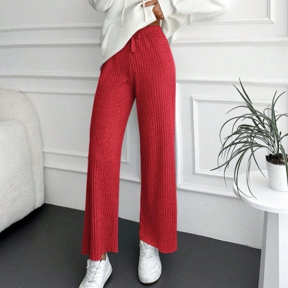 Pantaloni largi de damă AR3046 roșii