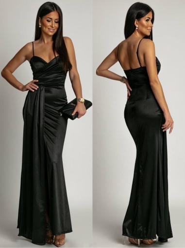 Rochie lunga eleganta de dama K5479 negru