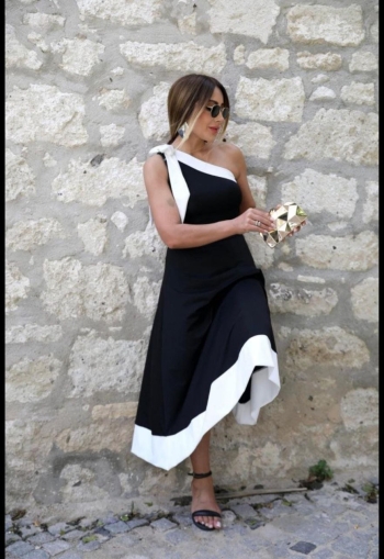 set pantaloni scurti dama cu in camasa 2510 negru
