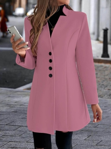 дамско палто с лястовича яка J96004