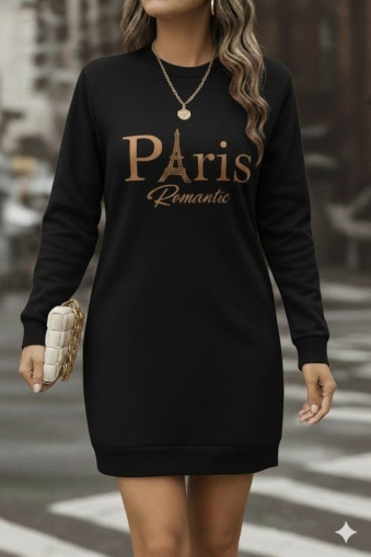 дамска рокля PARIS  J64306 черен