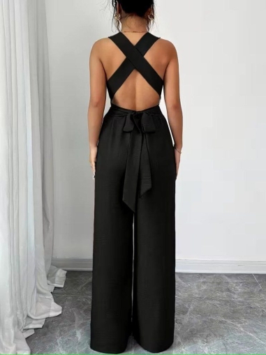 дамски гащеризон с панделка на гърба   J12010