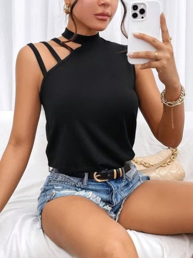 set pantaloni scurti dama cu in camasa 2510 negru