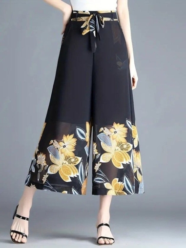 pantaloni de damă din piele ecologică cu talie înaltă J46132