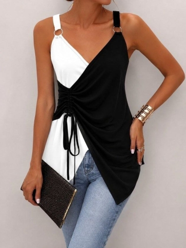 set pantaloni scurti dama cu in camasa 2510 negru