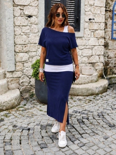 set pantaloni scurti dama cu in camasa 2510 negru