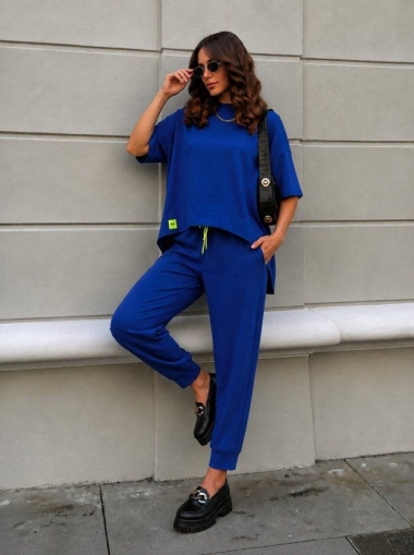 set pantaloni scurti dama cu in camasa 2510 negru