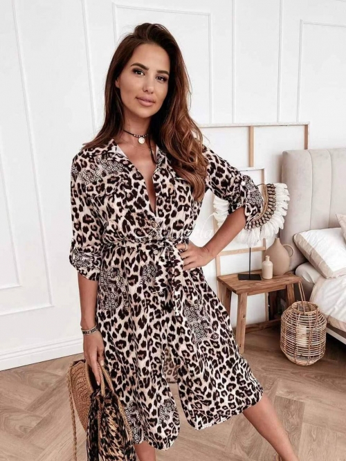 Rochie de dama cu imprimeu leopard 395501