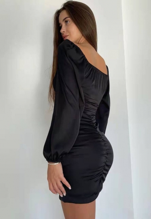Дамска елегантна къса рокля 006132 черен