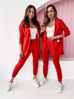 Дамски комплект сако и панталон 6311 червен