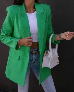 Дамско елегантно сако с хастар 6320 зелен
