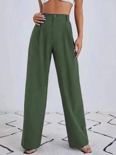 Дамски свободен панталон 6324 тъмно зелен