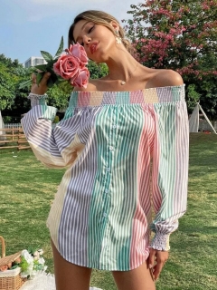 Дамска цветна туника-рокля 1253