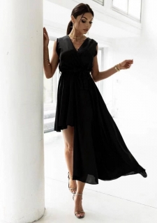 Дамска асиметрична рокля 5044 черен