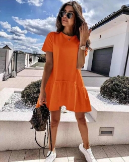 Дамска къса рокля 5173 оранжев