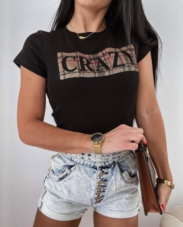 Дамска тениска CRAZY 5108 черен
