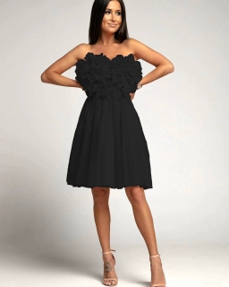 Дамска ефектна рокля бюстие 5126 черен
