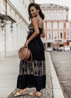 Дамска рокля с етно мотиви 1728 черен