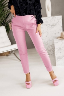 Дамски елегантен панталон A0890 розов