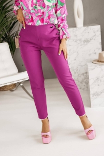 Дамски елегантен панталон A0890 виолетов
