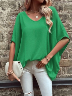 Дамска свободна блуза K5586 зелен