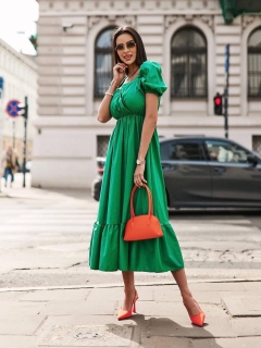 Дамска дълга рокля K8626 зелен