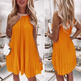Дамска рокля Солей X5788 оранжев