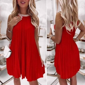 Дамска рокля Солей X5788 червен