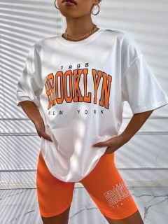 Set tricou și colanti de damă AR0126 portocaliu