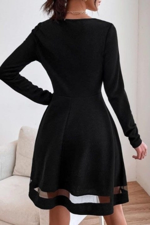 Дамска стилна рокля B11489 черен