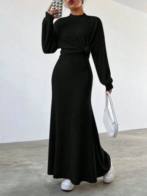 Дамски комплект рокля и блуза AR3299 черен