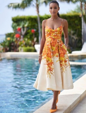 rochie de dama cu fanta 2396