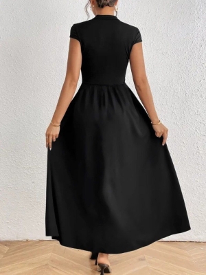 set pantaloni scurti dama cu in camasa 2510 negru