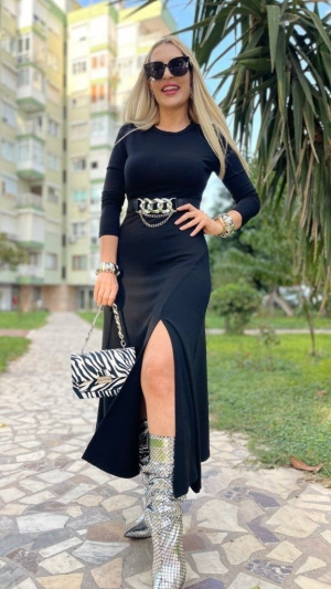 Rochie de damă cu pietre și tul J72338