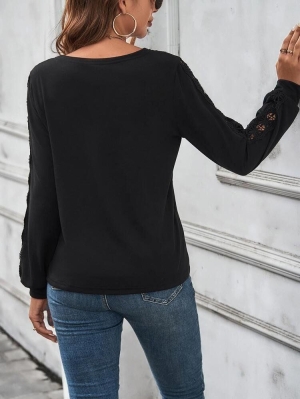 дамска блуза с дантела j55235