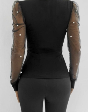 set pantaloni scurti dama cu in camasa 2510 negru