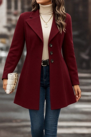 дамско палто  J59030 бордо