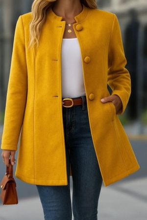 дамско палто  J59035 жълт