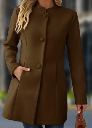 дамско палто  J59035 кафяв