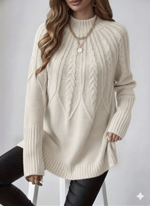 дамска блуза  плетена J63119 бял