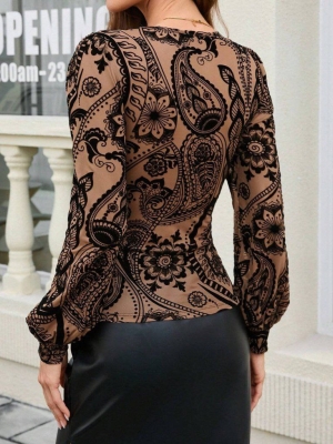 дамска блуза с дантела  J61979