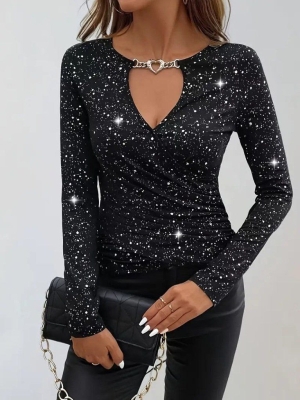 дамска блуза с аксесоар J12006