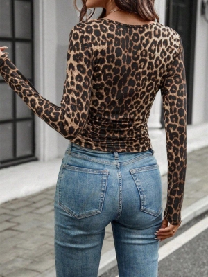 дамска блуза с леопардов принт J62022